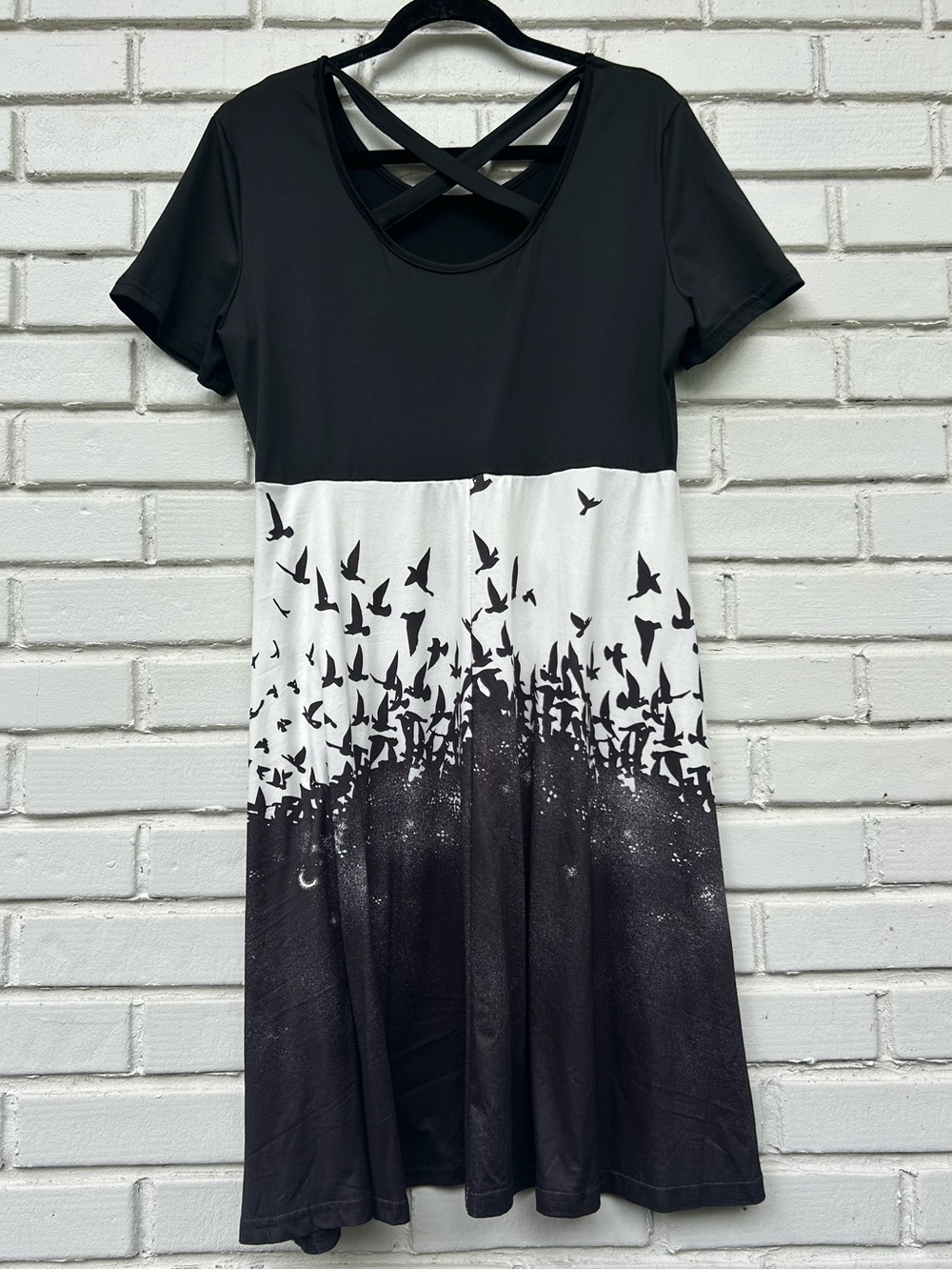 Gothic crow bird a-line dress XL - Picture 4 of 5